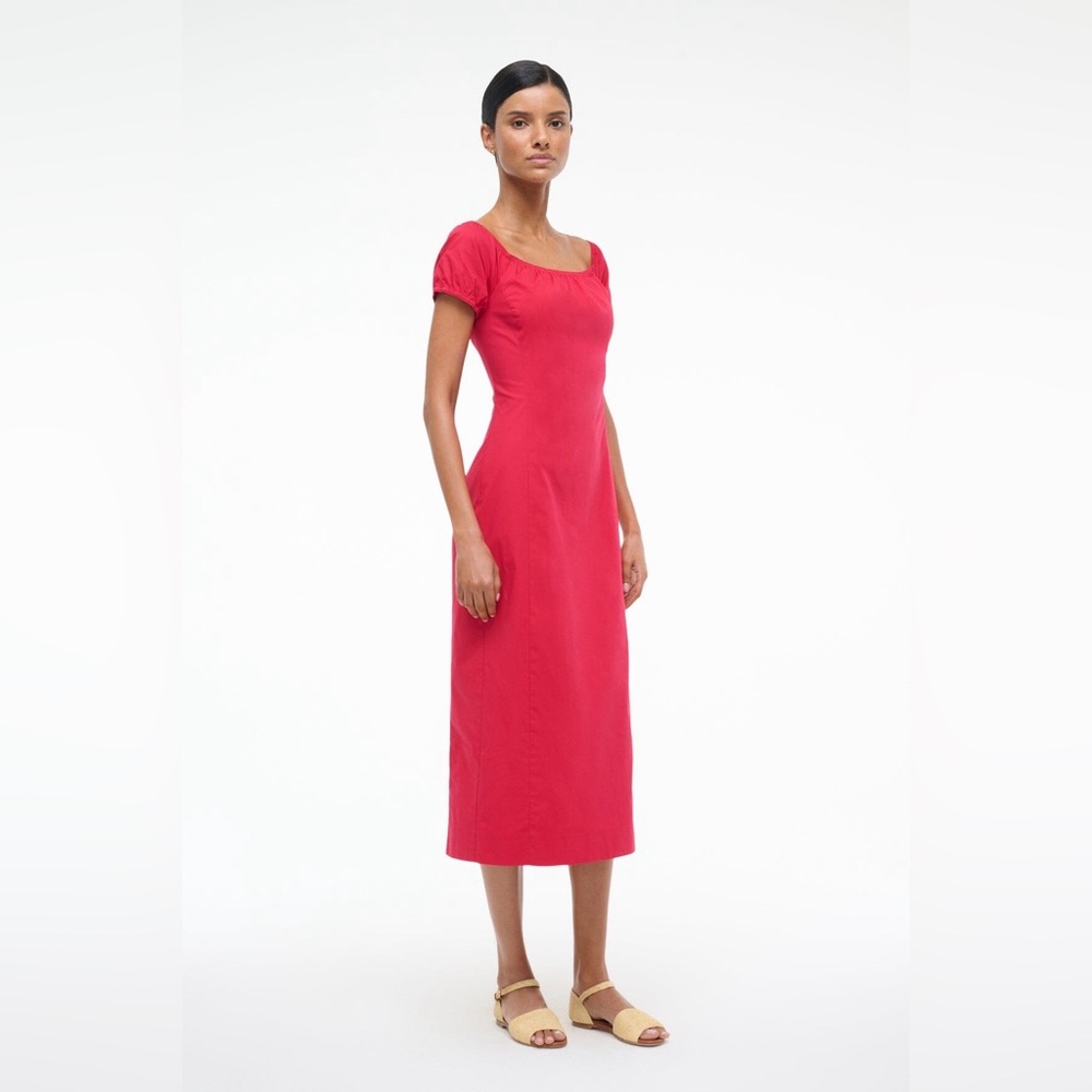 STAUD - HELENE DRESS CHERRY